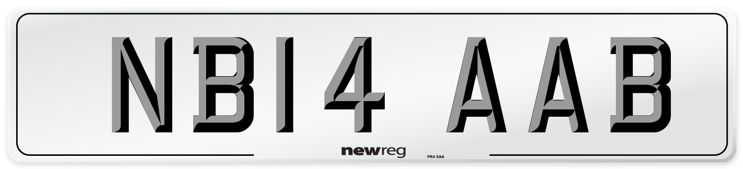 NB14 AAB Number Plate from New Reg